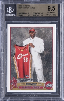 2003-04 Topps #221 LeBron James Rookie Card - BGS GEM MINT 9.5